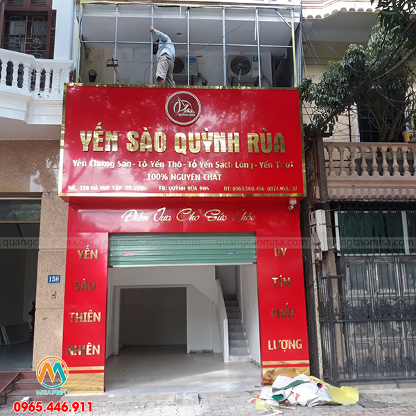 Biển quảng cáo Alu gắn chữ nổi | Thành phố Vinh Nghệ An