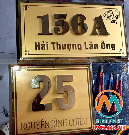 Những mẫu bảng số nhà đẹp, làm biển số nhà inox ăn mòn | tại Nghệ An