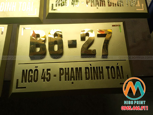 Những mẫu bảng số nhà đẹp, làm biển số nhà inox ăn mòn | tại Nghệ An