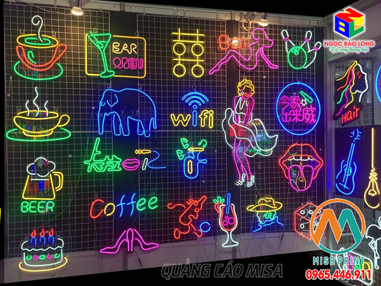 Thiết kế thi công biển đèn LED Neon Sign giá rẻ tại Vinh, Nghệ An